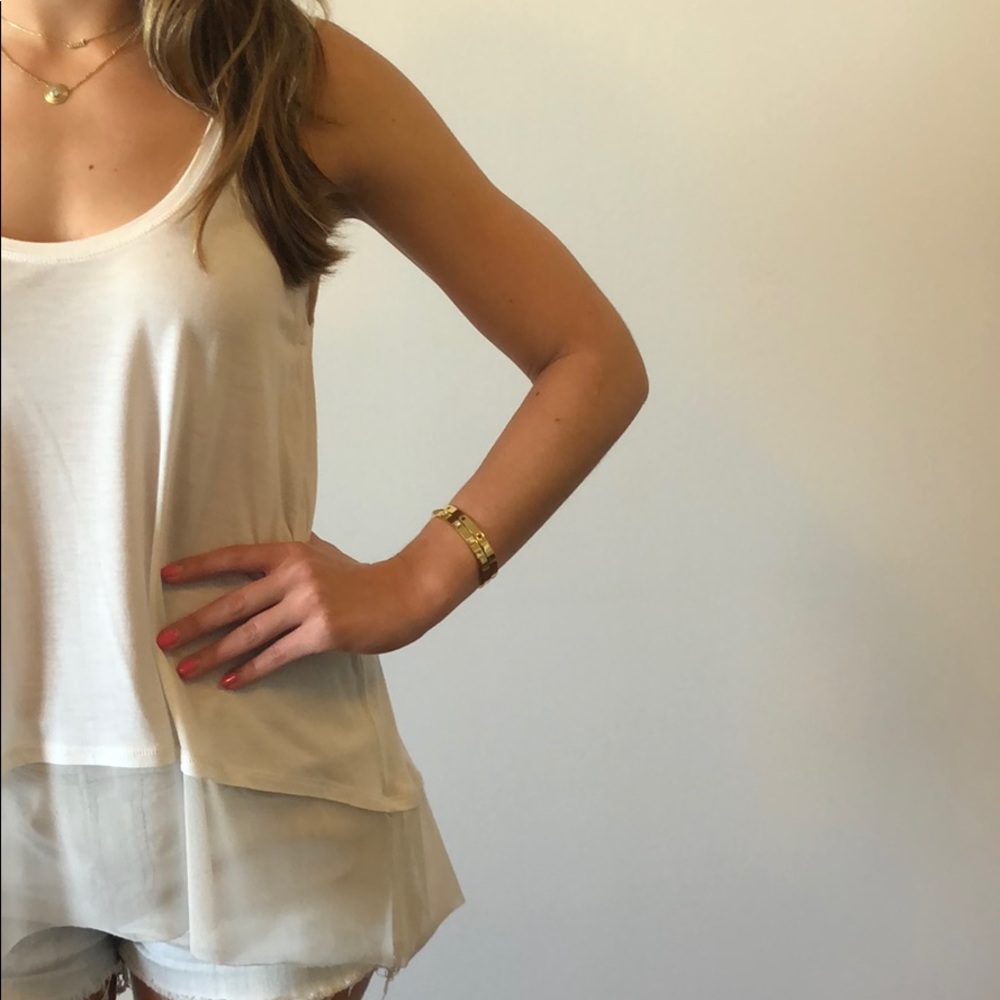 BCBG MaxAzria Tank Top with sheer panel